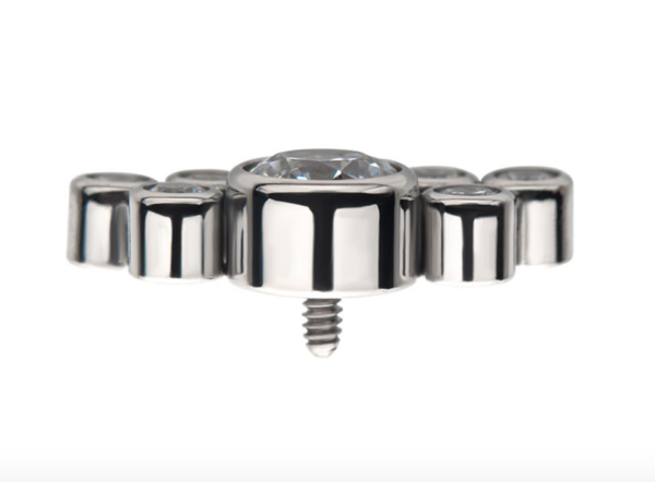 Titanium top met cluster van kristallen - Afbeelding 2