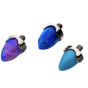 Titanium top met spike steentje